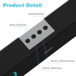 ECPAUTECH Portable Wireless Speaker Home Bluetooth Sound Bar with Multi-Color Flashing Lights Compatible for PC, Laptop, Smartphones (Black & Orange)