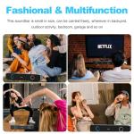 ECPAUTECH Portable Wireless Speaker Home Bluetooth Sound Bar with Multi-Color Flashing Lights Compatible for PC, Laptop, Smartphones (Black & Orange)