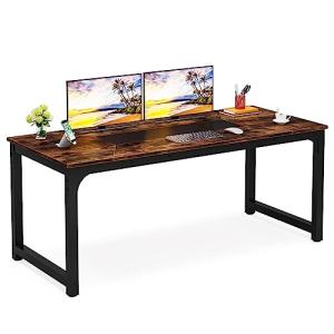 LITTLE TREE 70.9 Inch X Large Executive Computer Desk Home Office Workstation