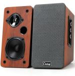 cinnkeyi 50W Wooden Bookshelf Speakers, Passive 2.0 Computer Speakers,PC Speaker Bluetooth/RCA/AUX（3.5mm）/USB Inputs TV Speakers for TV/PC/Laptop/Turntable, Strong Bass TV/Turntable Speaker