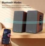 cinnkeyi 50W Wooden Bookshelf Speakers, Passive 2.0 Computer Speakers,PC Speaker Bluetooth/RCA/AUX（3.5mm）/USB Inputs TV Speakers for TV/PC/Laptop/Turntable, Strong Bass TV/Turntable Speaker