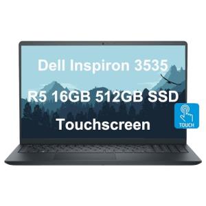 Dell Inspiron 15 15.6" Laptop (FHD Touchscreen, AMD Ryzen 5 7530U, 16GB RAM, 512GB PCIe SSD, (6-Core Beat i7-1165G7)) Numeric Keypad, Webcam, 2023 Inspiron 3000 3535, Win 11 Home, Carbon Black