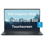 Dell Inspiron 15 15.6" Laptop (FHD Touchscreen, AMD Ryzen 5 7530U, 16GB RAM, 512GB PCIe SSD, (6-Core Beat i7-1165G7)) Numeric Keypad, Webcam, 2023 Inspiron 3000 3535, Win 11 Home, Carbon Black