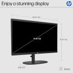 HP 21.45 inch All-in-One Desktop PC, FHD Display, Intel Processor N100, 8 GB RAM, 256 GB SSD, Intel UHD Graphics, Windows 11 Home, Jet Black, 22-dg0220 (2025)