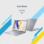 ASUS Vivobook 16 Laptop, 16" WUXGA (1920x1200) IPS LED Display, Intel i5-13420H, 8-Core, 16GB DDR4 RAM, 512GB PCIe SSD, HDMI, Cool Silver, Windows 11 Home, TWE Mouse Pad & Mouse