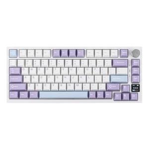 EPOMAKER Ajazz AK820 Pro 75% Wireless Mechanical Keyboard with TFT Smart Display&Knob, Gasket-Mounted Gaming Keyboard, Bluetooth/2.4GHz/USB-C Wired (Purple, Gift Switch)