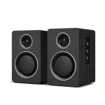 Computer Speakers for Desktop PC, Active Bookshelf Speaker with 3‘’ Carbon Fiber Woofer and Silk Film Tweeter ,Supports Bluetooth 5.3, USB-C, AUX/RCA Input for Record Player TV - Black Stereo Set