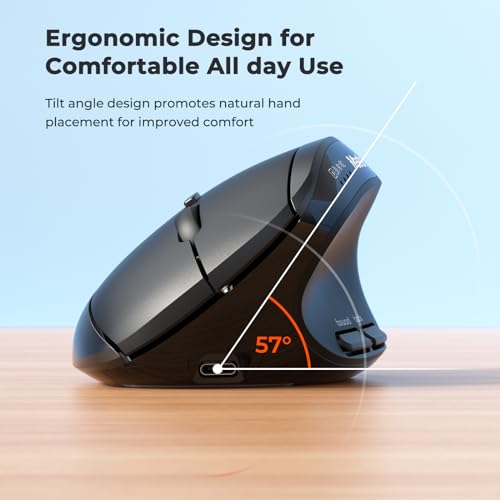 Wireless Ergonomic Keyboard and Mouse Combo - Black