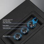 Computer Speakers for Desktop PC, Active Bookshelf Speaker with 3‘’ Carbon Fiber Woofer and Silk Film Tweeter ,Supports Bluetooth 5.3, USB-C, AUX/RCA Input for Record Player TV - Black Stereo Set