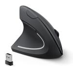 Lekvey Left Handed Ergonomic Mouse, Vertical Wireless Mouse for Left Hand, 2.4G USB Carpal Tunnel Lefty Mouse, 3 Adjustable DPI, 6 Buttons, for Laptop, PC, Computer, Mac, Windows, Desktop - Black