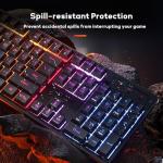 Redragon K521 Upgrade Rainbow LED Gaming Keyboard, 104 Keys Wired Mechanical Feeling Keyboard with Multimedia Keys, One-Touch Backlit, Anti-Ghosting, Compatible with PC, Mac, PS4/5, Xbox