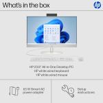 HP 24 Touchscreen All-in-One Desktop Computer for Home and School, Intel Processor, 23.8" FHD Display, 16GB DDR4 RAM, 512GB PCIe SSD, WiFi 6, Bluetooth 5.3, Business AIO, White