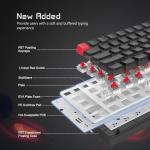 Womier 60% Percent Keyboard,WK61 V2 Mechanical RGB Wired Gaming Keyboard,Hot-Swappable Creamy Key Board with PBT Keycaps,Linear Red Switch for Windows/MAC (Black)