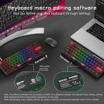 Womier 60% Percent Keyboard,WK61 V2 Mechanical RGB Wired Gaming Keyboard,Hot-Swappable Creamy Key Board with PBT Keycaps,Linear Red Switch for Windows/MAC (Black)