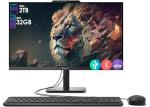 Lenovo All-in-One Desktop with Intel 4-Core Processor| 24 inch Full HD Display| 16GB DDR4 RAM, 256GB PCIe SSD| WiFi 6| Bluetooth| HDMI, USB, Ethernet Ports| Windows 11 Pro| For Business & Personal Use