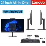 Lenovo All-in-One Desktop with Intel 4-Core Processor| 24 inch Full HD Display| 16GB DDR4 RAM, 256GB PCIe SSD| WiFi 6| Bluetooth| HDMI, USB, Ethernet Ports| Windows 11 Pro| For Business & Personal Use
