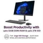 Lenovo All-in-One Desktop with Intel 4-Core Processor| 24 inch Full HD Display| 16GB DDR4 RAM, 256GB PCIe SSD| WiFi 6| Bluetooth| HDMI, USB, Ethernet Ports| Windows 11 Pro| For Business & Personal Use