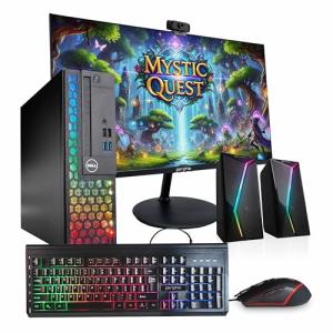 Dell Optiplex 3060 (RGB) Desktop Computer | Hexa Core Intel i5 (3.2) | 16GB DDR4 RAM | 1TB SSD | 24" LCD | Windows 11 Professional | Home or Office PC (Renewed)