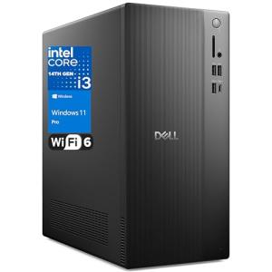 Dell Tower PC Desktop Computer for Home Business Student, 14th Gen Intel Core i3-14100 (Beat i5-12400), 16GB DDR5 RAM, 1TB PCIe SSD, WiFi 6, Bluetooth, DisplayPort, HDMI, Type-C, Windows 11 Pro