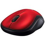 Logitech M185 Wireless Mouse, 2.4GHz with USB Mini Receiver, 12-Month Battery Life, 1000 DPI Optical Tracking, Ambidextrous, Compatible with PC, Mac, Laptop - Red