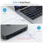 OMOTON Wired Keyboard Compatible with Mac, with Dual Interface (USB and Type-C), Numeric Keypad Compatible with MacBook Pro/Air, iMac, Mac mini/Pro Laptop, Silver