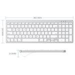 OMOTON Wired Keyboard Compatible with Mac, with Dual Interface (USB and Type-C), Numeric Keypad Compatible with MacBook Pro/Air, iMac, Mac mini/Pro Laptop, Silver