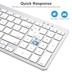 OMOTON Wired Keyboard Compatible with Mac, with Dual Interface (USB and Type-C), Numeric Keypad Compatible with MacBook Pro/Air, iMac, Mac mini/Pro Laptop, Silver