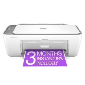 HP DeskJet 2855e Wireless All-in-One Color Inkjet Printer, Scanner, Copier, Best-for-home, 3 month Instant Ink trial included, AI-enabled (588S5A)