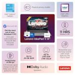 Lenovo IdeaPad Laptop with Microsoft Office, Intel High Performance CPU, 12GB RAM, 1TB Cloud & 256GB Storage, 11 Hour Battery, SD-Card Reader,Webcam + WiFi 6, Windows 11, WOWPC Recovery USB