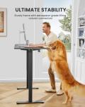 ErGear Height Adjustable Electric Standing Desk, 48 x 24 Inches Sit Stand up Desk, Memory Computer Home Office Desk with Two-Piece Desktop (Grey)