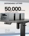 ErGear Height Adjustable Electric Standing Desk, 48 x 24 Inches Sit Stand up Desk, Memory Computer Home Office Desk with Two-Piece Desktop (Grey)