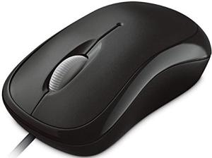 Microsoft Basic Optical Mouse for Business - Black. Comfortable, Wired, USB mouse for PC/Laptop/Desktop, with fast scroll wheel, works with Mac/Windows Computers