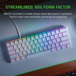 Razer Huntsman Mini 60% Gaming Keyboard: Linear Optical Switches - Rapid Trigger Mode - Chroma RGB Lighting - PBT Keycaps - Onboard Memory - Snap Tap - White
