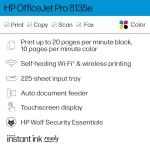 HP OfficeJet Pro 8135e Wireless All-in-One Color Inkjet Printer, Print, Scan, Copy, Fax, ADF, Duplex Printing, Best-for-Home Office, 3 Months of Instant Ink Included (40Q35A) (Renewed Premium)