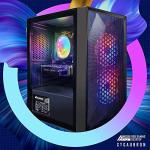 STGAubron Prebuilt Gaming PC Desktop, Radeon RX 550 4G, Intel Core i5 up to 3.7GHz, 16G RAM, 512G SSD, WiFi 6, BT 5.3, RGB Fan x2, Windows 11 Home