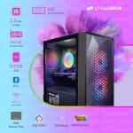 STGAubron Prebuilt Gaming PC Desktop, Radeon RX 550 4G, Intel Core i5 up to 3.7GHz, 16G RAM, 512G SSD, WiFi 6, BT 5.3, RGB Fan x2, Windows 11 Home