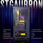 STGAubron Prebuilt Gaming PC Desktop, Radeon RX 550 4G, Intel Core i5 up to 3.7GHz, 16G RAM, 512G SSD, WiFi 6, BT 5.3, RGB Fan x2, Windows 11 Home