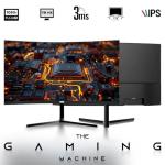 HP G3 Gaming Desktop PC Bundle with Core i7 32GB RAM 1TB SSD 27 inch Curved Monitor RTX 4060 Graphics RGB Keyboard with AI-Enabled Copilot Key Mouse Headphones Webcam Windows 11(Renewed)