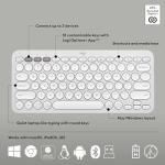 Logitech Pebble 2 Combo, Wireless Keyboard and Mouse, Quiet and Portable, Customizable, Logi Bolt, Bluetooth, Easy-Switch for Windows, macOS, iPadOS, Chrome - Tonal White