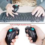EIGIIS 2.4G Ergonomic Trackball Handheld Finger USB Mouse Wireless Optical Travel DPI Mice for PC Laptop Mac Left and Right Handed