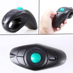 EIGIIS 2.4G Ergonomic Trackball Handheld Finger USB Mouse Wireless Optical Travel DPI Mice for PC Laptop Mac Left and Right Handed