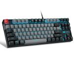 MageGee 75% Mechanical Gaming Keyboard, Blue Switch, LED Backlit, 87 Keys Compact TKL Wired Computer Keyboards for Windows Laptop PC Gamer - Grey/Black