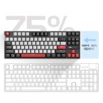 MageGee 75% Mechanical Gaming Keyboard, Blue Switch, LED Backlit, 87 Keys Compact TKL Wired Computer Keyboards for Windows Laptop PC Gamer - Grey/Black