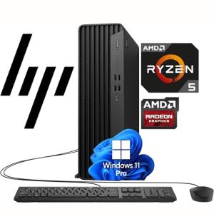 HP Desktop Computer Elite SFF G9| 6-core 5GHz Ryzen-5 Processor(1.3 Times Faster Than Intel i7-1255U) | 16GB DDR5 RAM, 512GB SSD| WiFi| Bluetooth| HDMI, USB, RJ-45| Windows 11 Pro| W/Wired KB & Mouse