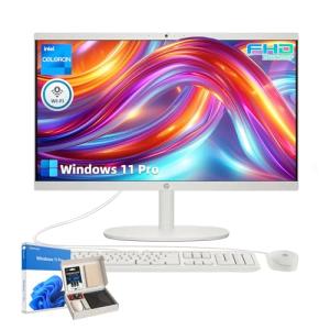 HP All-in-One Desktop Computer - 21.5" Full HD Anti-Glare Display | Intel Celeron J4025 | for Everyday Use | Mouse & Keyboard | 16GB RAM 1TB SSD | Win 11 Pro | w/Accessories