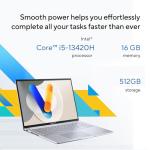 ASUS Vivobook 16 Laptop, 16” WUXGA 60Hz Display, Intel Core i5-13420H, Intel Iris Xᵉ Graphics, 16GB Memory, 512GB Storage, Windows 11, Cool Silver, F1605VA-ES56