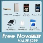 HP All-in-One Desktop Computer - 21.5" Full HD Anti-Glare Display | Intel Celeron J4025 | for Everyday Use | Mouse & Keyboard | 16GB RAM 1TB SSD | Win 11 Pro | w/Accessories