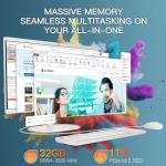 HP All-in-One Desktop Computer - 21.5" Full HD Anti-Glare Display | Intel Celeron J4025 | for Everyday Use | Mouse & Keyboard | 16GB RAM 1TB SSD | Win 11 Pro | w/Accessories