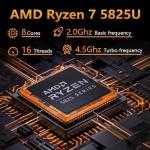 15.6 Inch Gaming Laptop - AMD Ryzen 7 5825U Processor (8C/16T,2.0-4.5GHz),AMD Radeon Graphics,32GB DDR4 RAM 1TB NVMe SSD Laptop Computer with Backlit KB,Fingerprint Reader,Webcam Switch (32GB | 1TB)