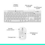 Logitech MK270 Wireless Keyboard and Mouse Combo for Windows, 2.4 GHz, 8 Multimedia Keys, PC, Laptop, Wireless Keyboard Compact Mouse Combo - White
